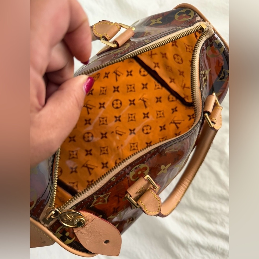 👑✅PRICE FIRM✅ Fashion Plastic PVC Monogram Speedy Bag Hand Bag Style Purse - Picture 5 of 17